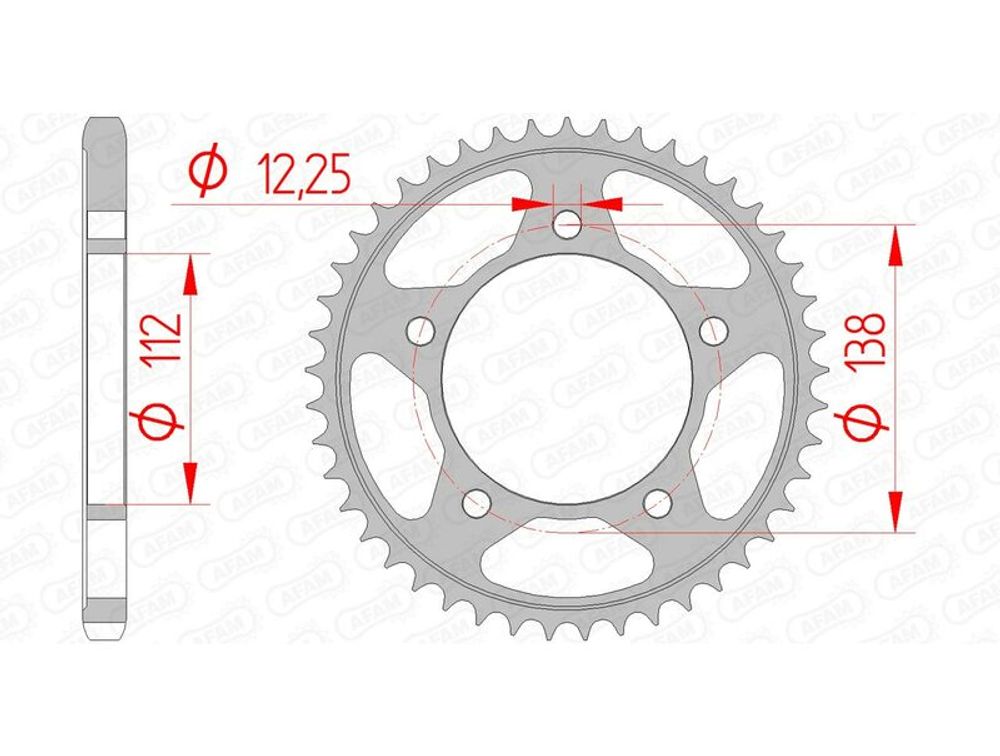 SP 1074373005 AFAM Standard Stahlritzel hinten 10613 - 525 passend fuer HONDA VT 750 C