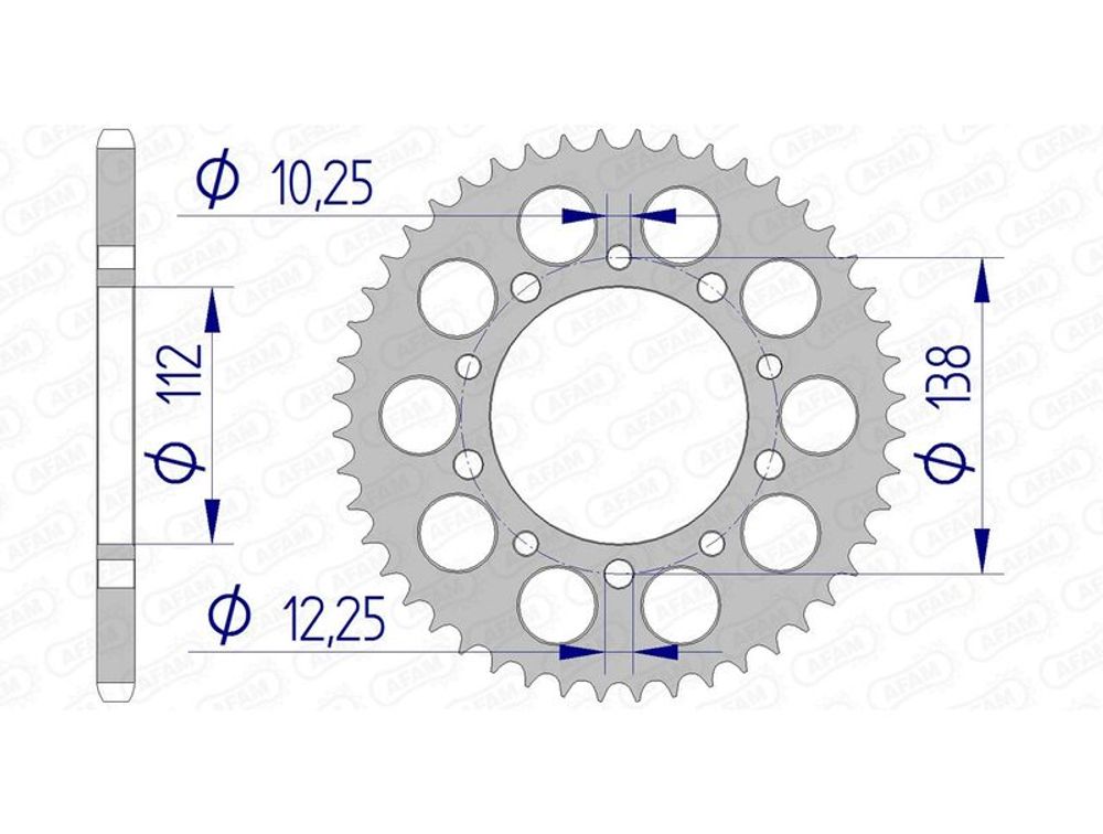 SP 1074394007 AFAM Ultraleichtes Aluminiumritzel hinten 11509 - 520 passend fuer HONDA CB 600 F HORNET