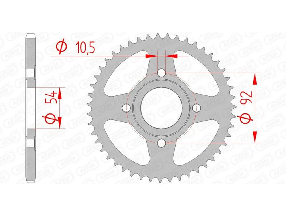 SP 1074405001 AFAM Standard Stahlritzel hinten 12112 - 420 passend fuer