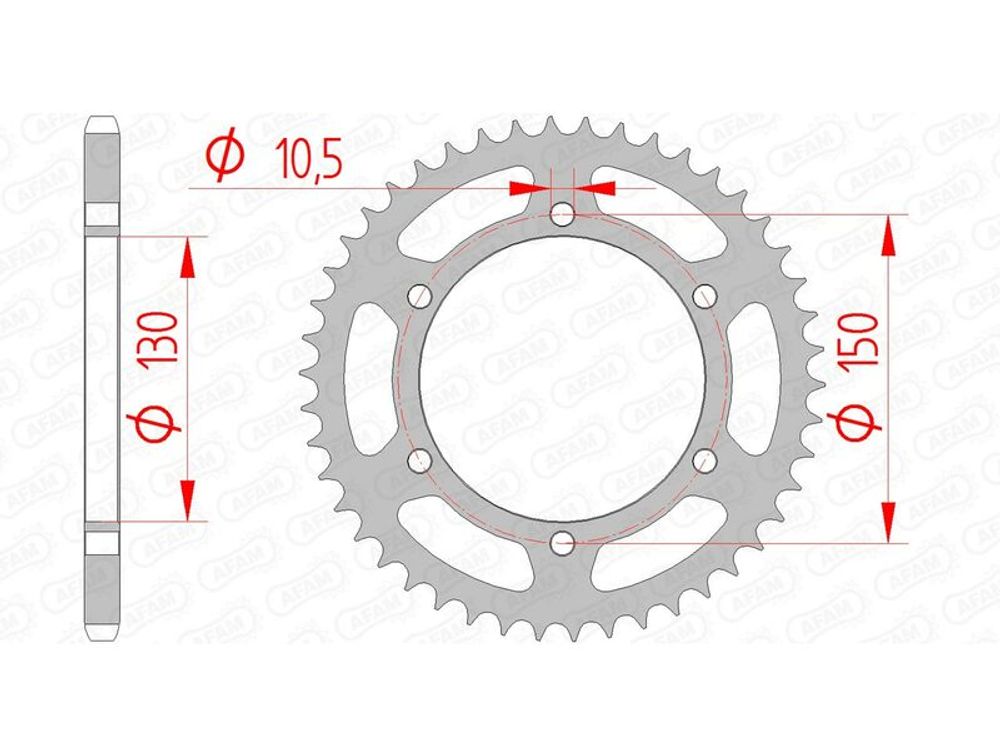 SP 1074452001 AFAM Standard Stahlritzel hinten 12604 - 520 passend fuer YAMAHA XJ6 S DIVERSION