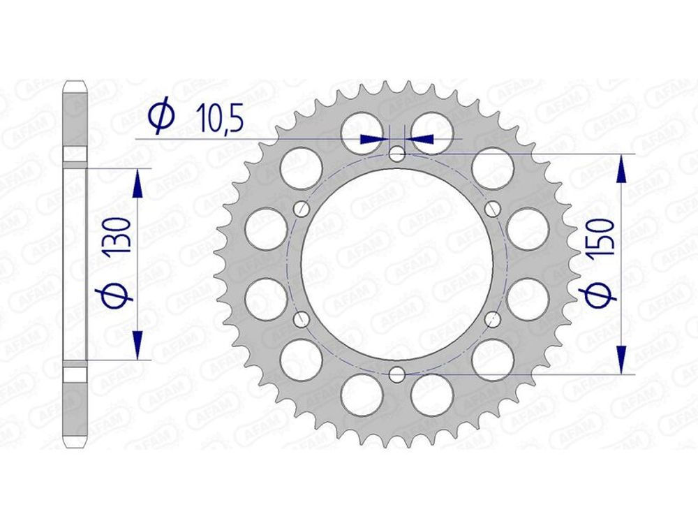 SP 1074476004 AFAM Aluminiumritzel hinten 13604 - 520 passend fuer YAMAHA FZS 600 FAZER