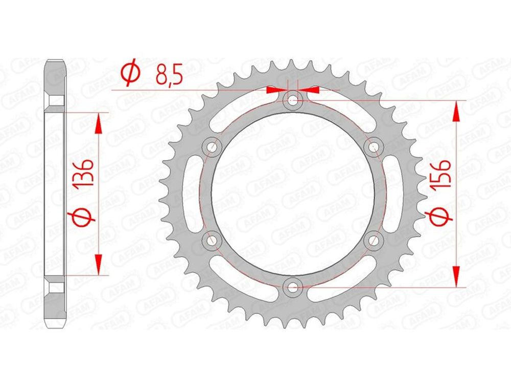 SP 1074520001 AFAM Standard Stahlritzel hinten 14506 - 525 passend fuer SUZUKI DR 650