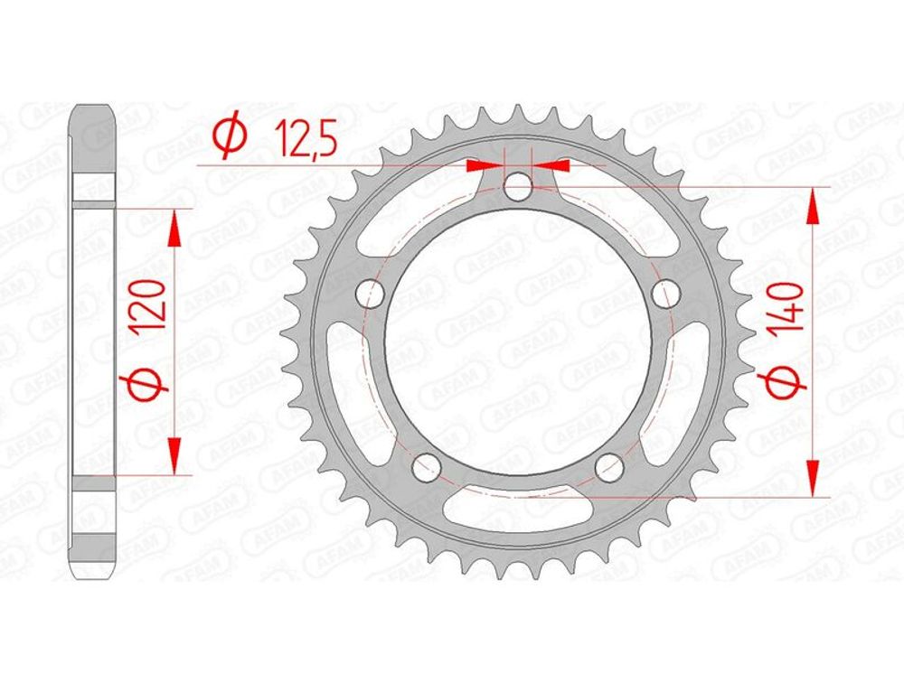 SP 1074531001 AFAM Standard Stahlritzel hinten 14911 - 530 passend fuer SUZUKI GSX 1400