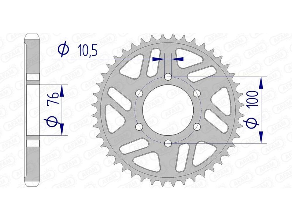 SP 1074552002 AFAM Aluminiumritzel hinten 15902 - 530 passend fuer