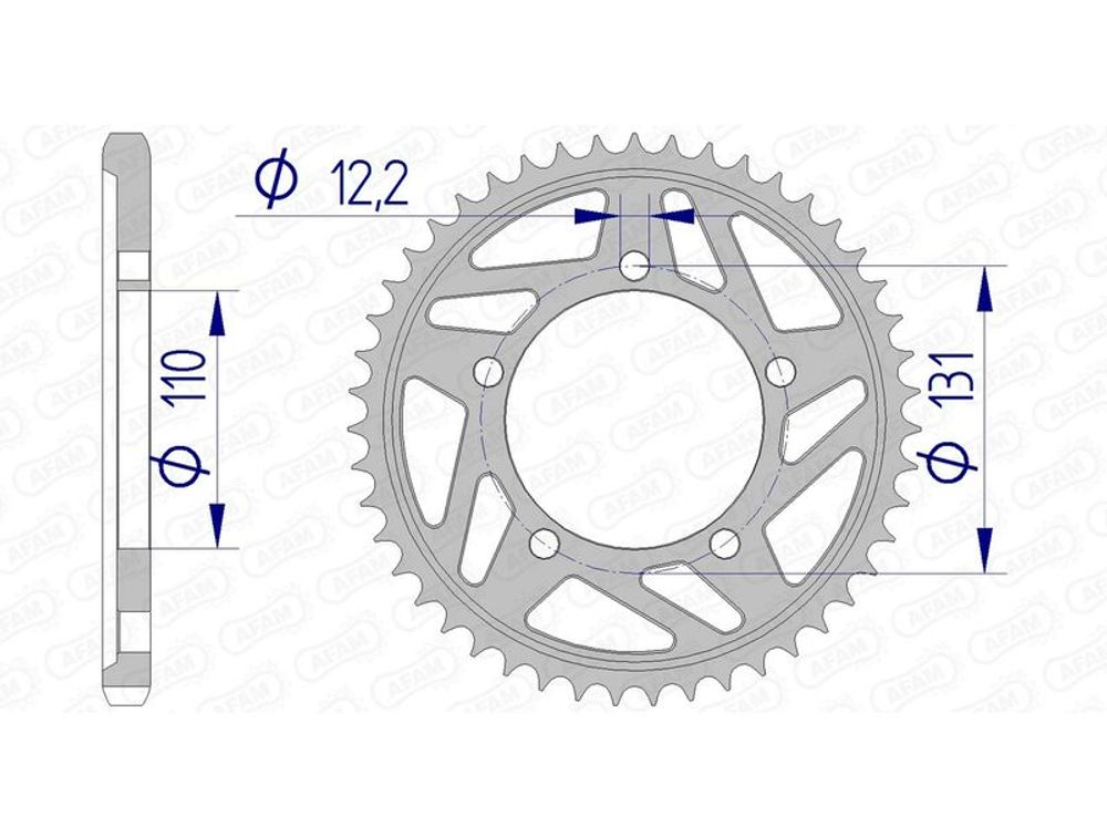 SP 1074577005 AFAM Aluminiumritzel hinten 165800 - 525 passend fuer BMW S 1000 R