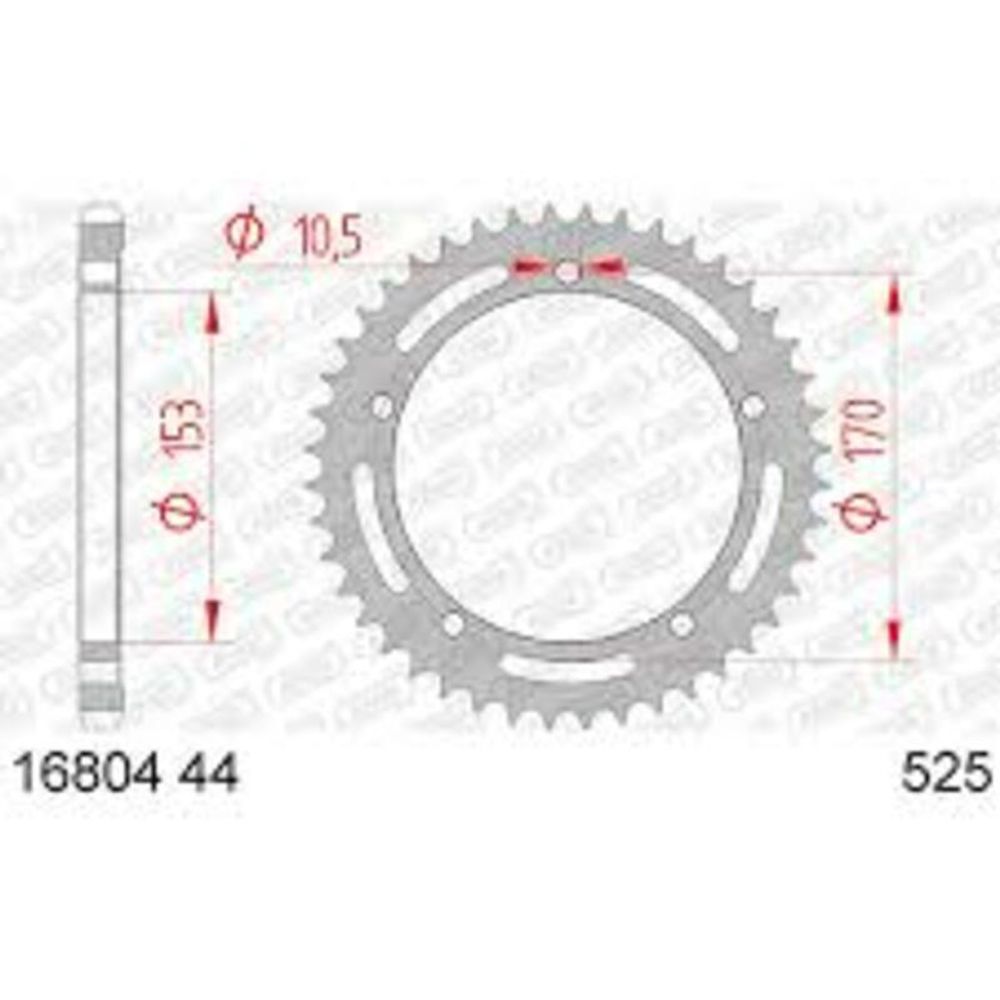 SP 1074592001 AFAM Standard Stahlritzel hinten 16804525 passend fuer KAWASAKI NINJA H2
