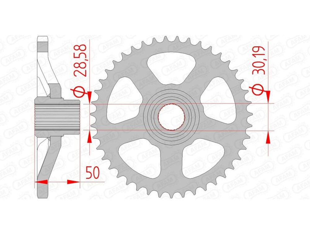 SP 1074610002 AFAM Standard Stahlritzel hinten 35100 - 415 passend fuer APRILIA RS 50