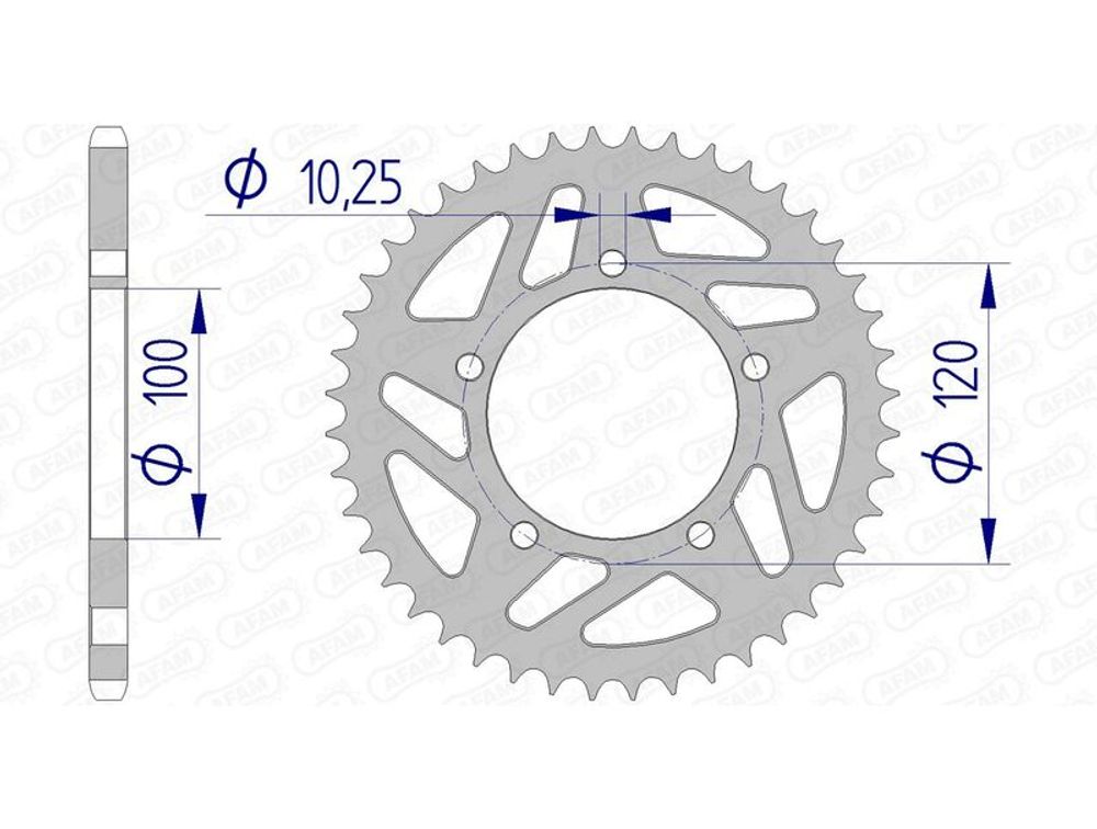 SP 1074635002 AFAM Aluminiumritzel hinten 36801 - 520 passend fuer APRILIA RSV 1000
