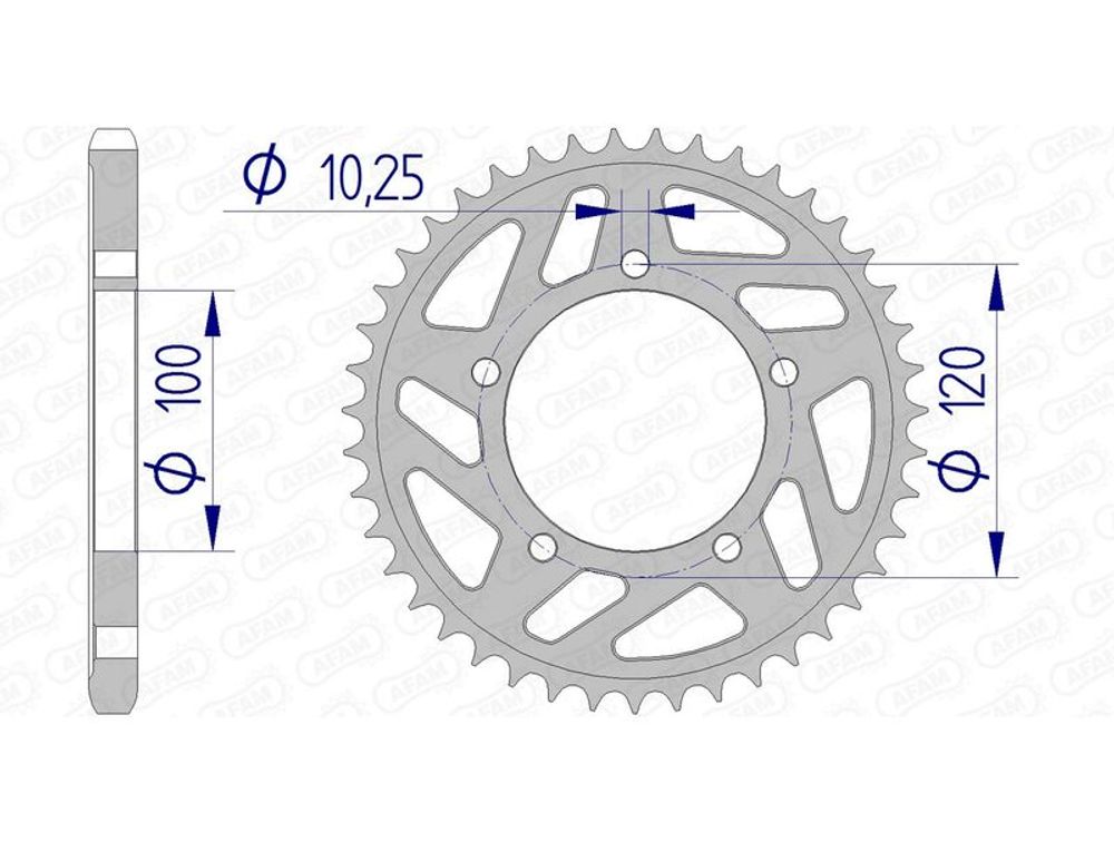 SP 1074636004 AFAM Aluminiumritzel hinten 36802 - 525 passend fuer APRILIA RSV 1000