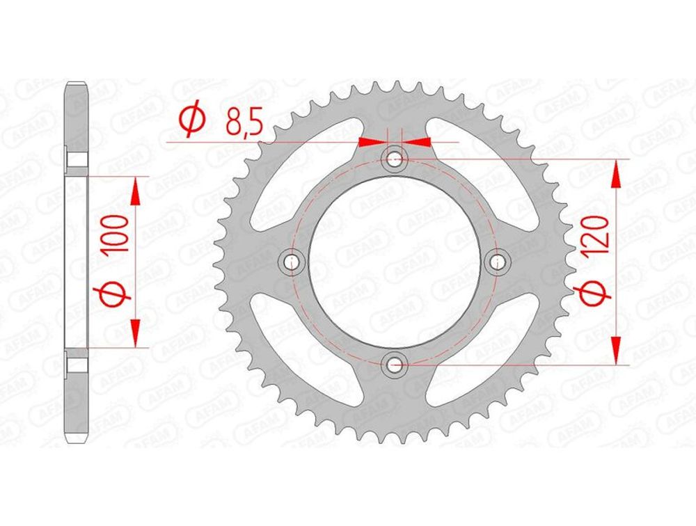 SP 1074639002 AFAM Standard Stahlritzel hinten 38101 - 420 passend fuer BETA RRT 50 ENDURO
