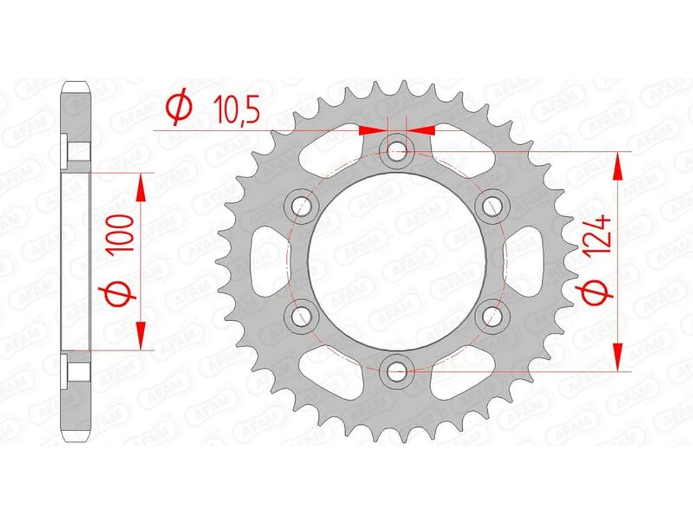 SP 1074672002 AFAM Standard Stahlritzel hinten 50609 - 525 passend fuer DUCATI SPORT TOURING ST3