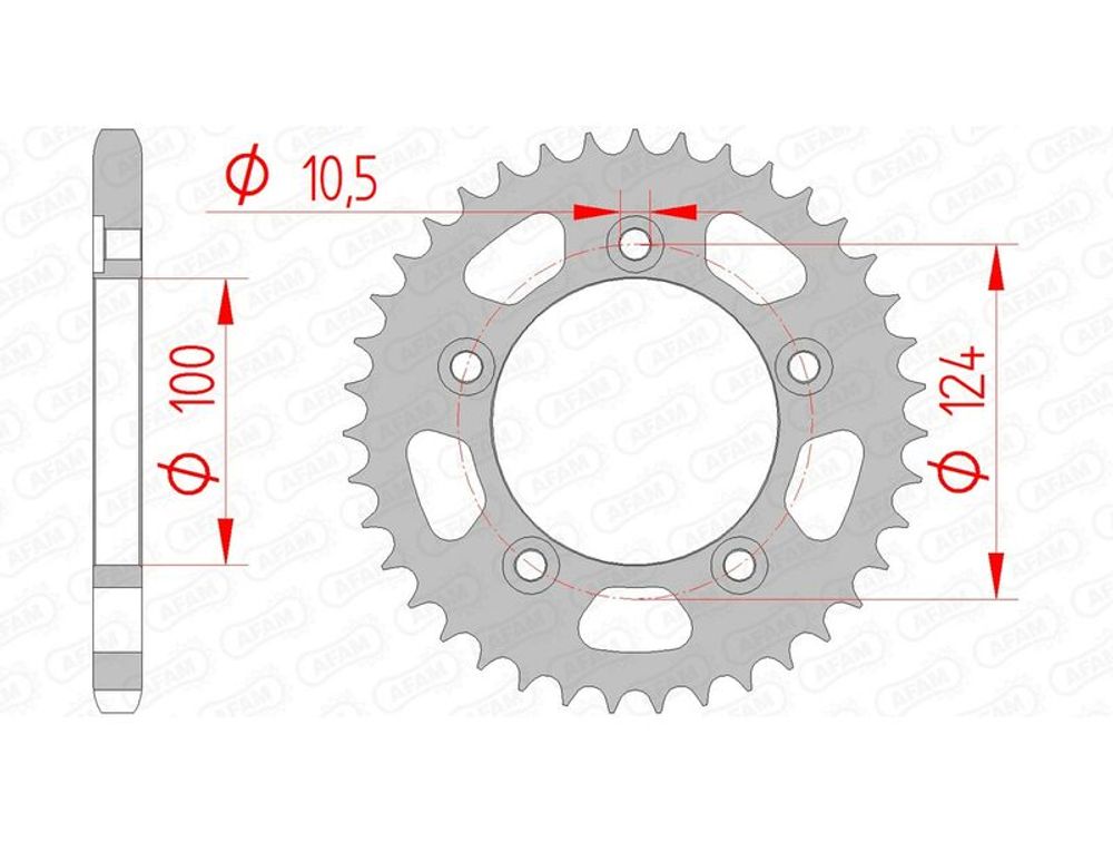 SP 1074674002 AFAM Standard Stahlritzel hinten 50612 - 525 passend fuer DUCATI 999