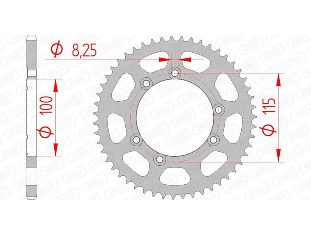 SP 1074770002 AFAM Standard Stahlritzel hinten 92115 - 420 passend fuer BETA RR 50 MOTARD