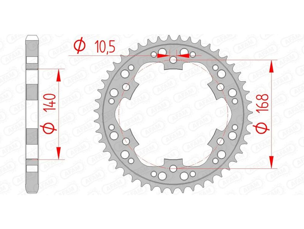 SP 1074790001 AFAM Standard Stahlritzel hinten 92635 - 525 passend fuer BMW F 800 R