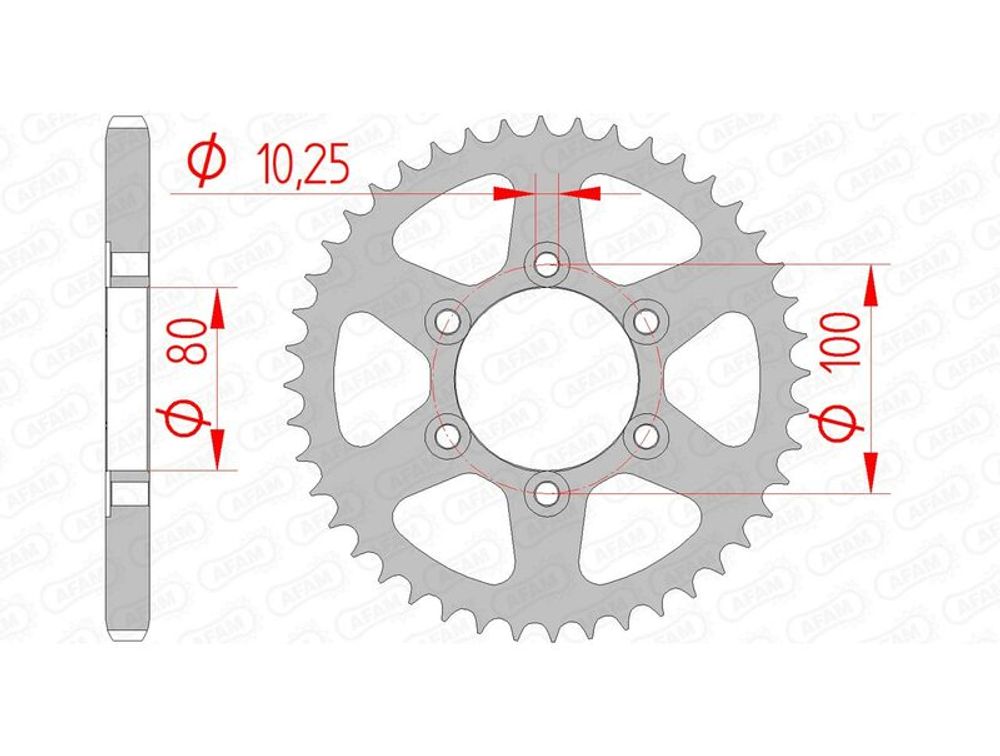 SP 1074791001 AFAM Standard Stahlritzel hinten 92666 - 525 passend fuer VOXAN 1000 SCRAMBLER