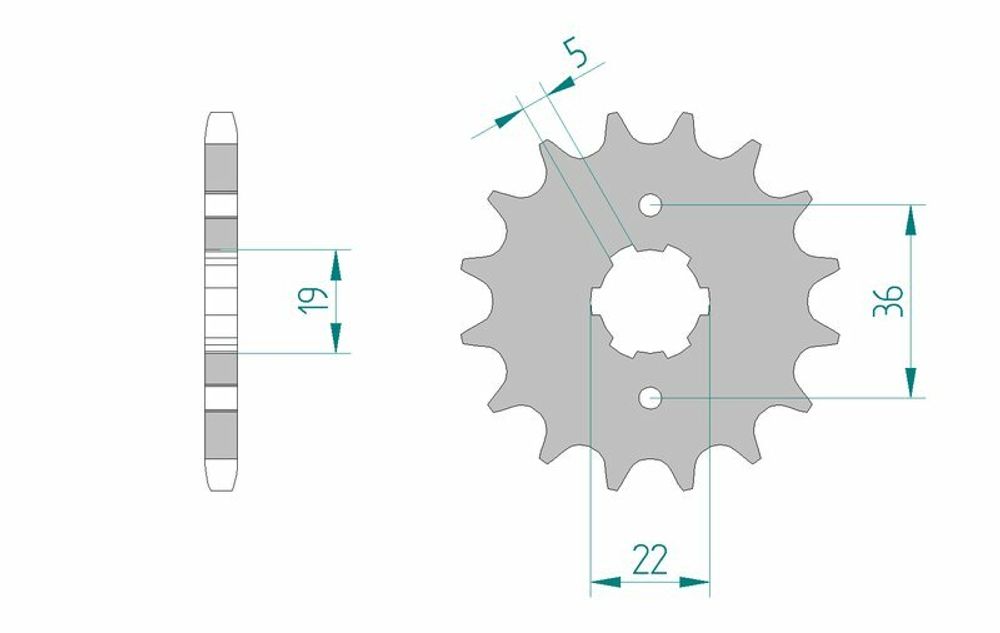 SP 1075369001 AFAM Standard Stahlritzel vorne 21305 - 428 passend fuer YAMAHA TW 200