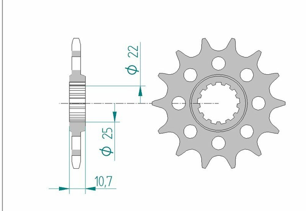 SP 1075512003 AFAM Standard Stahlritzel vorne 21511 - 520 passend fuer YAMAHA YZF-R6