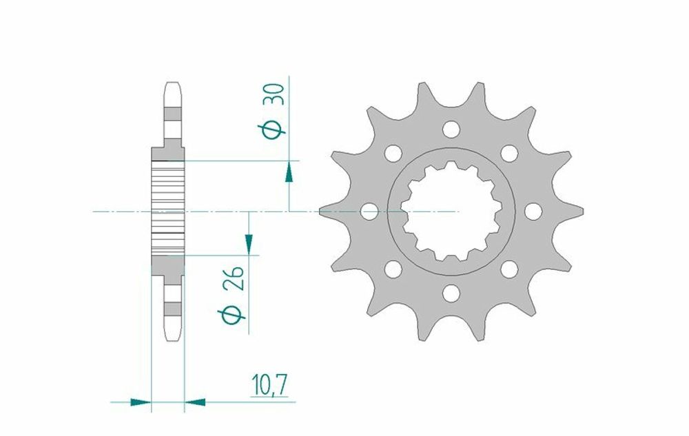 SP 1075688002 AFAM Racing Stahlritzel vorne 21804 - 520 passend fuer YAMAHA YZF-R1