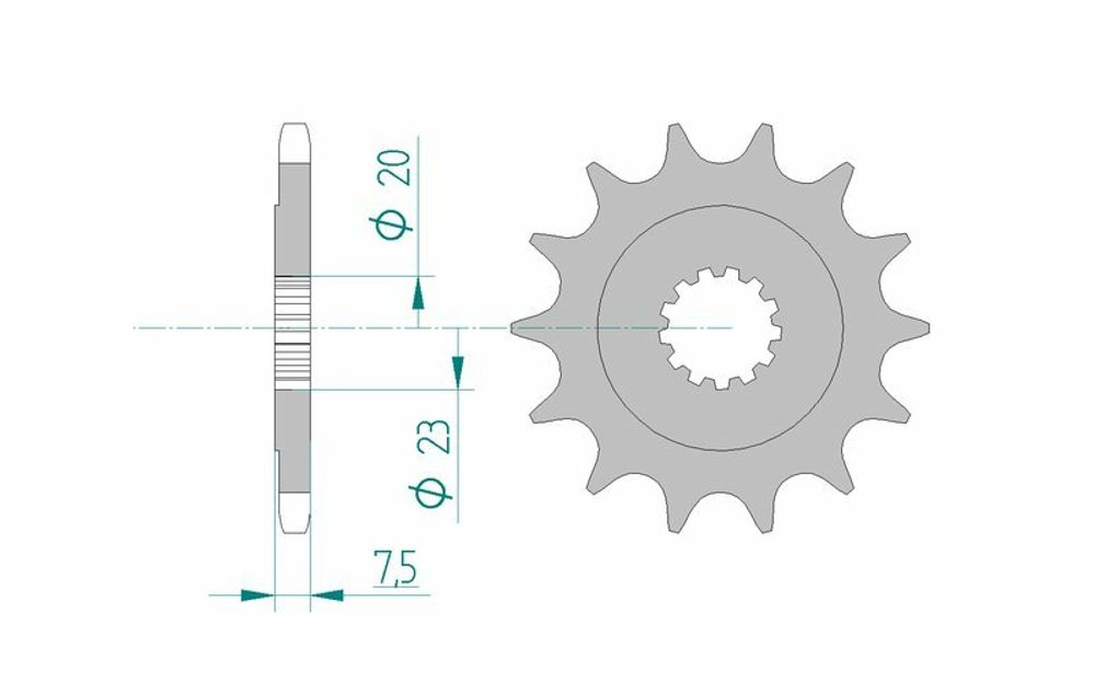 SP 1075909002 AFAM Standard Stahlritzel vorne 22401 - 520 passend fuer SUZUKI GZ 250 MARAUDER