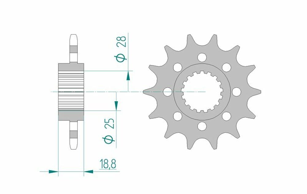 SP 1077122001 AFAM Standard Stahlritzel vorne 61601 - 520 passend fuer APRILIA RSV 1000