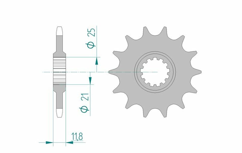 SP 1077131004 AFAM Standard Stahlritzel vorne 64302 - 520 passend fuer HUSABERG FE 501