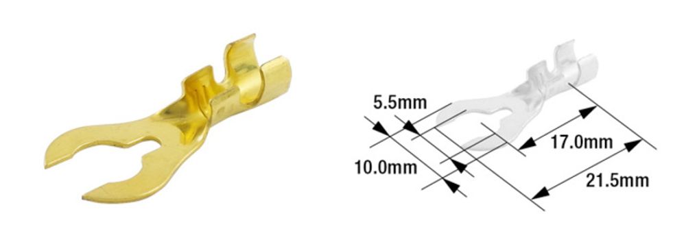 SP 1078224 TOURMAX Gabelquetschverbinder männlich 100 Stück Ø 5,5 mm Typ B-22 passend fuer