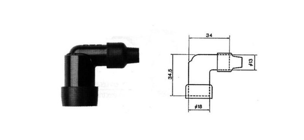 SP 1078370 NGK Zündkerzenstecker - LZEH passend fuer Schwarz