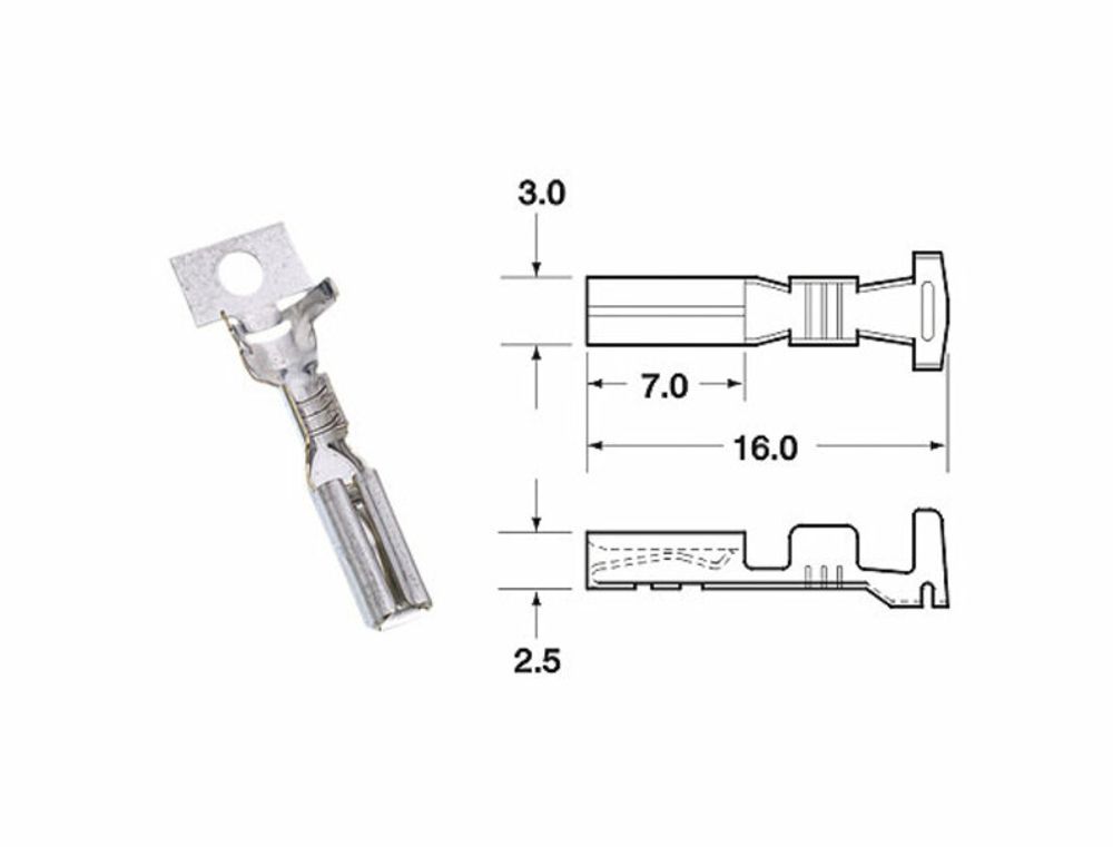 SP 1079699 BIHR Klemme weiblich Model 090 SMTO Ø 0,85 mm²/1,25 mm² - 50 Stück passend fuer