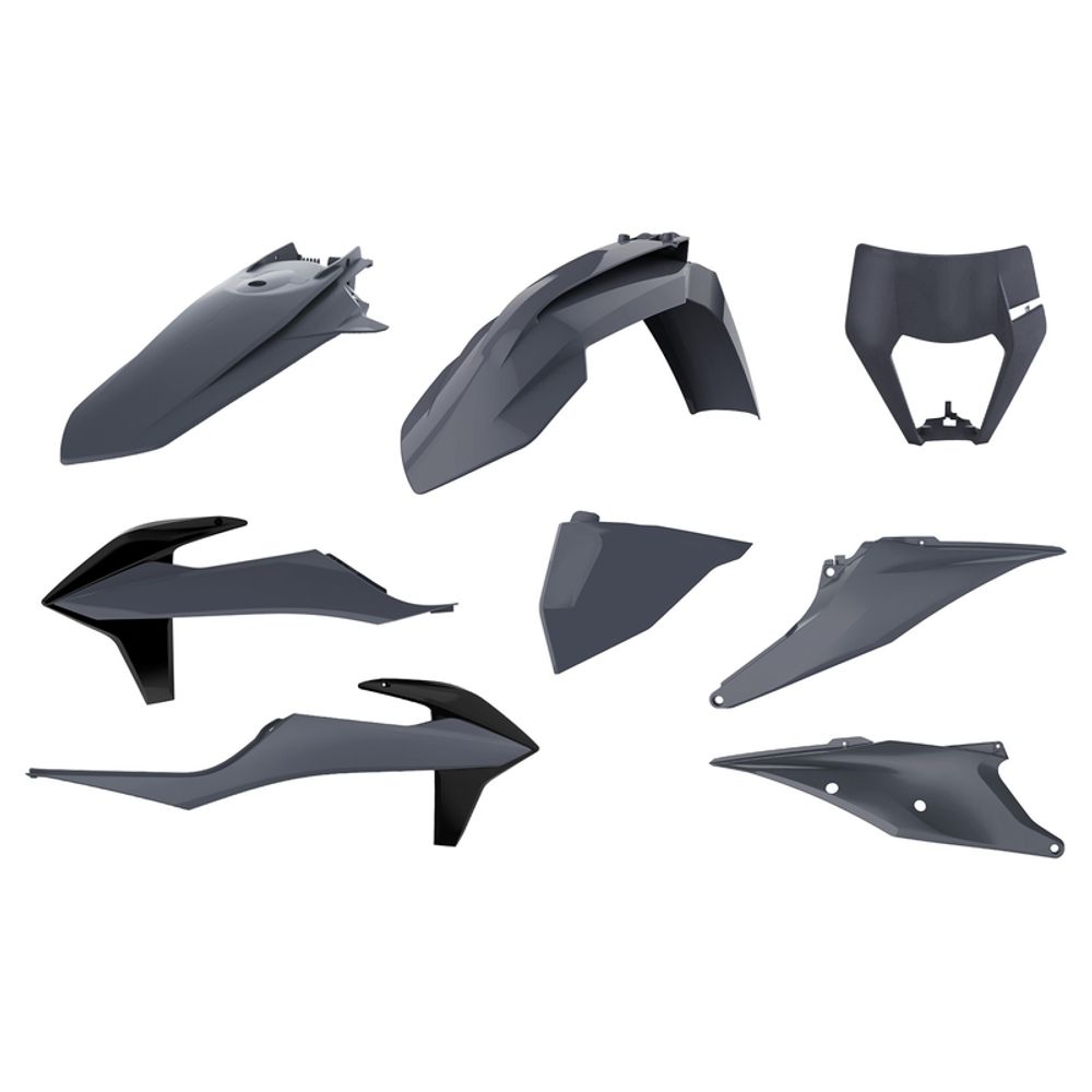 SP 1086181003 POLISPORT Plastic Kit Nardo Grey KTM passend fuer KTM 500 EXC-F Grau