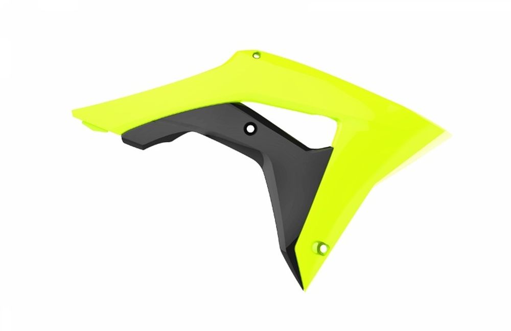 SP 1086283006 POLISPORT Kühlerspoiler seitlich Neon Gelb Honda CRF450R passend fuer HONDA CRF 450 R Fluo Gelb