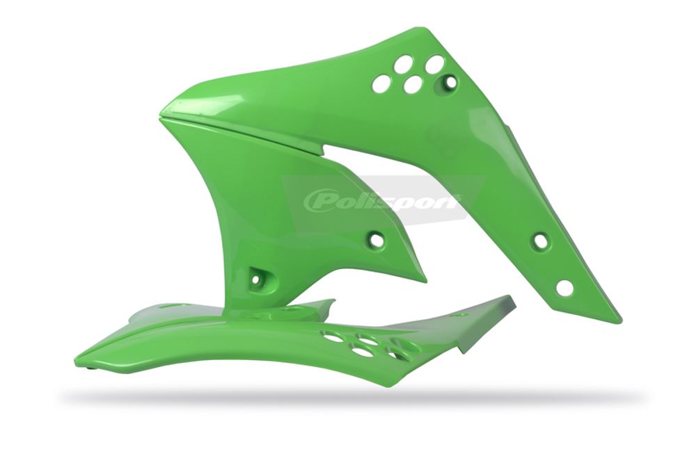 SP 1086344001 POLISPORT Kühlerspoiler seitlich Grün Kawasaki KX250F passend fuer KAWASAKI KX 250 F Grün