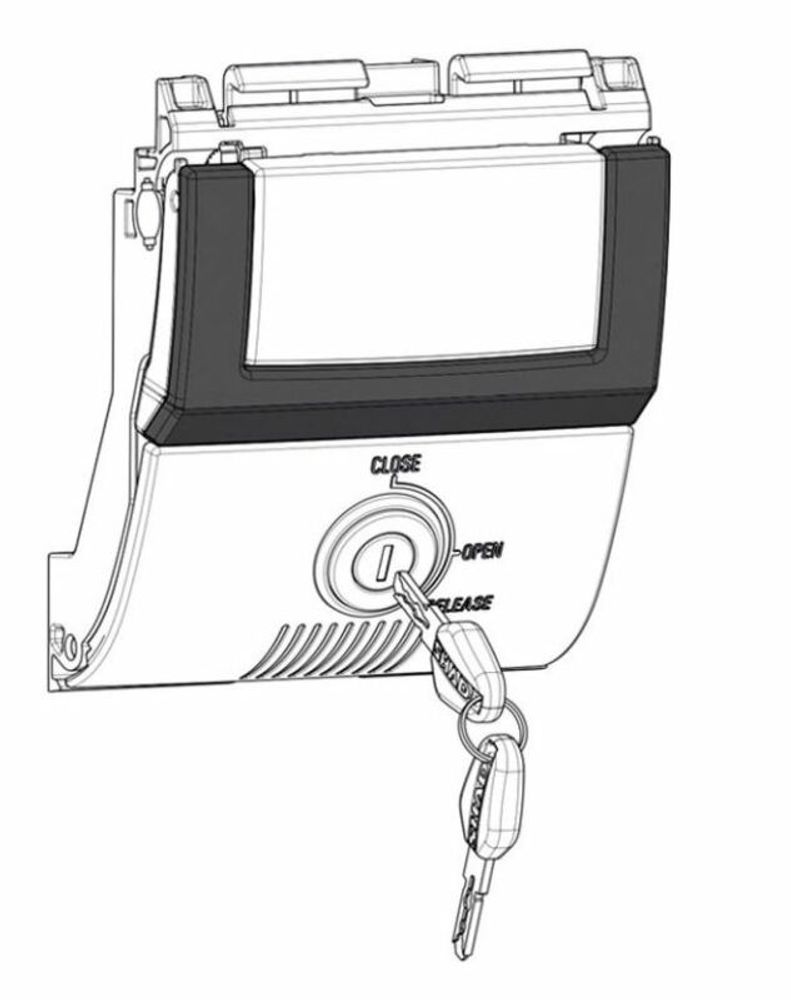 SP 1092115 SHAD SH48 Ersatz-Schlossmechanismus Dunkelgrau passend fuer