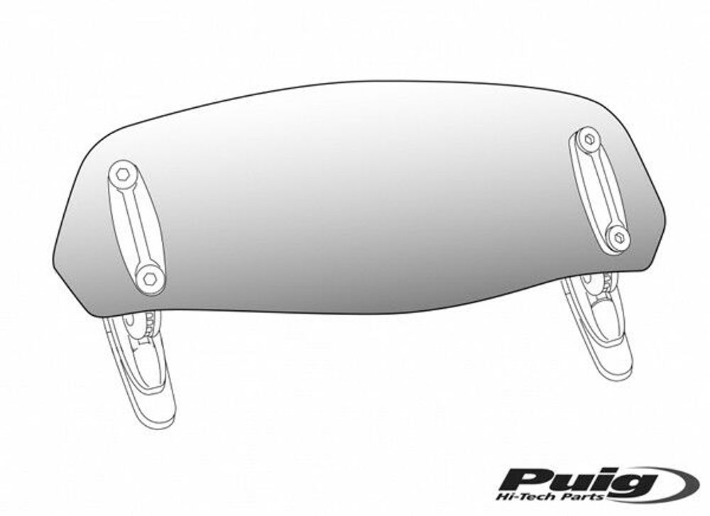 PUIG 6375W Spoilerscheibe Clip-on passend fuer KAWASAKI GTR1400 Transparent