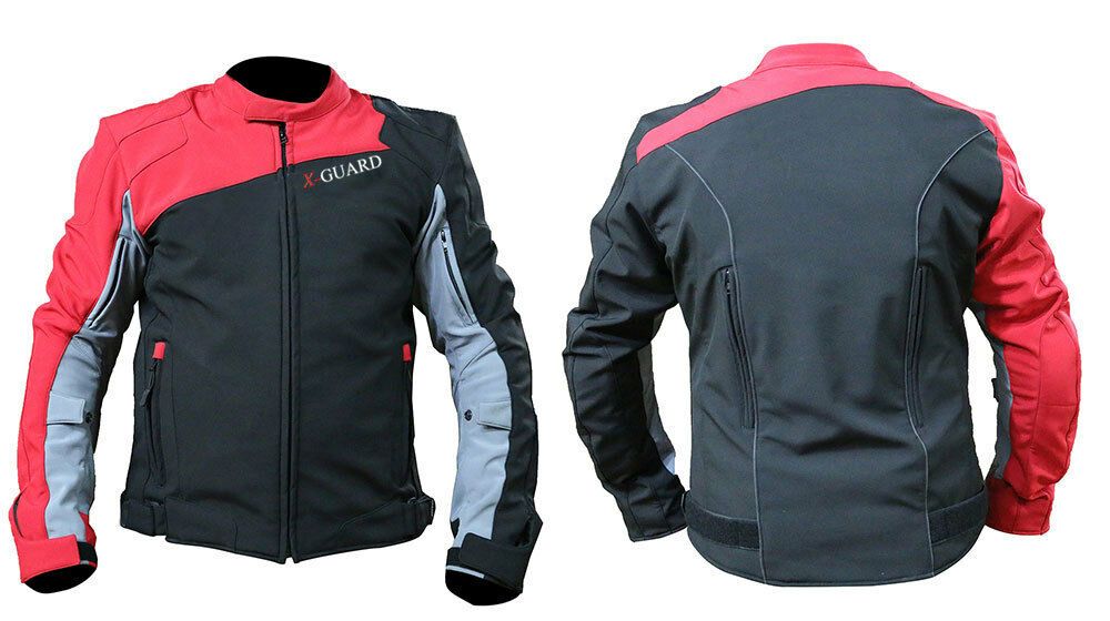 X-Guard Softshell - Motorradjacke - schwarz/rot, Groesse L