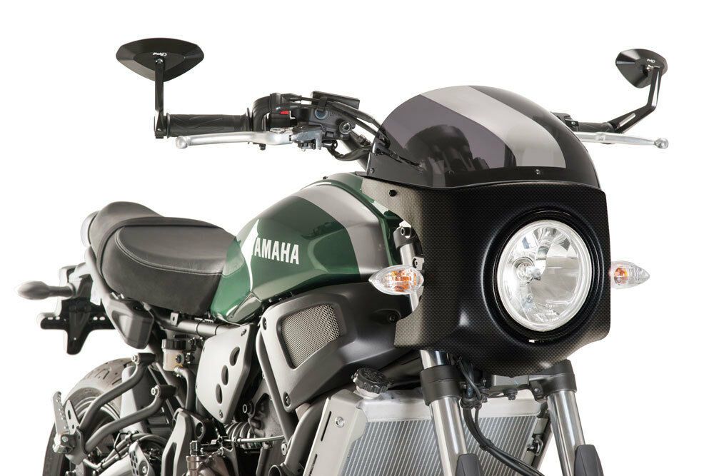 PUIG 9187F Retro-Verkleidungscheibe passend fuer YAMAHA XSR700 Stark getönt