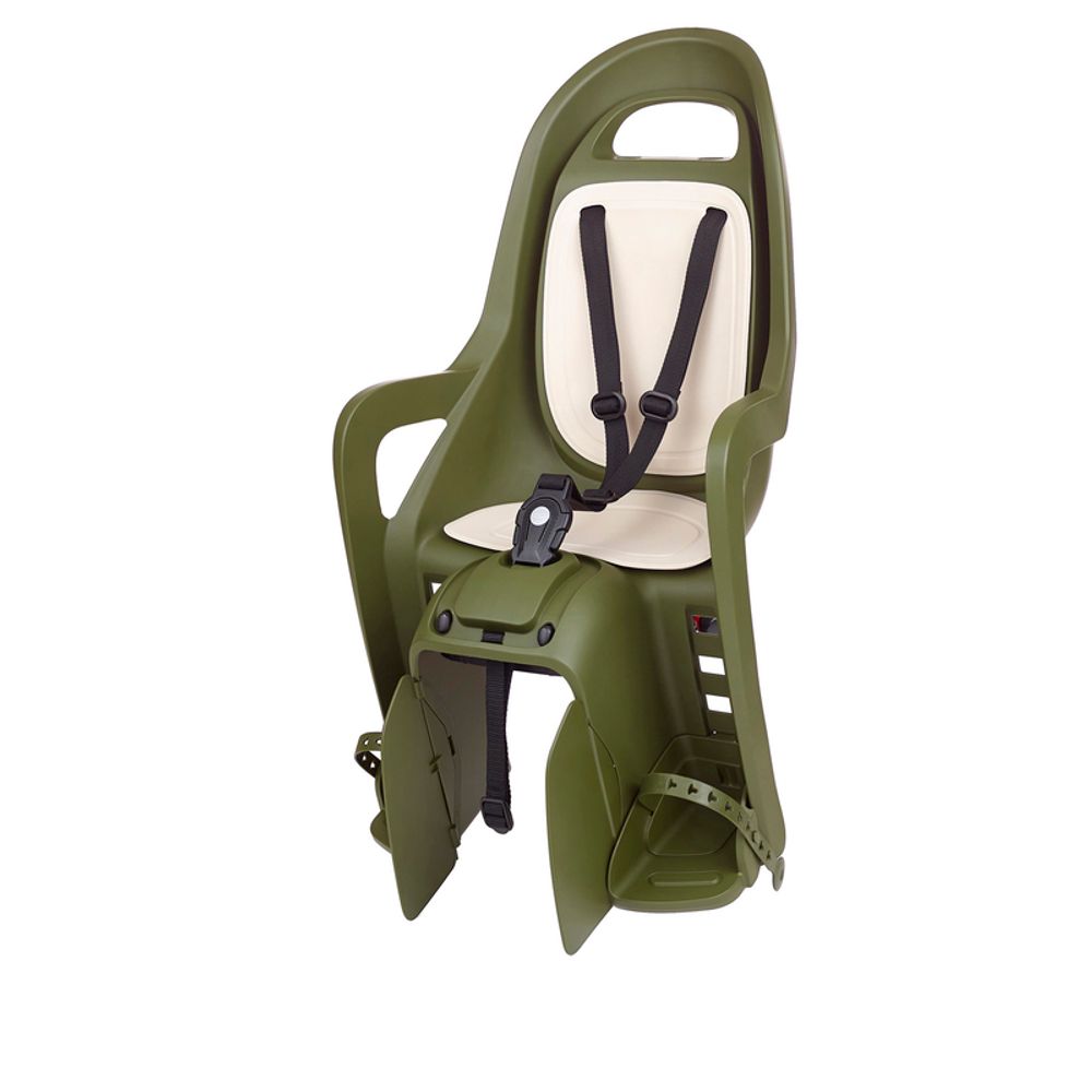 SP 1100353 POLISPORT Groovy Maxi CFS Rear Child Bike Seat Carrier Mounting - Dark Green/Cream passend fuer Creme Weis