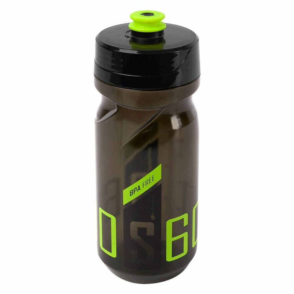 SP 1100369 POLISPORT Water Bottle S600 Clear Black/Lime Green Screw-On Cap 600ml passend fuer