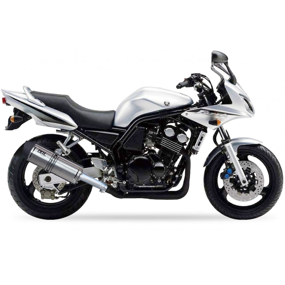 SP 1111325 IXIL Hexoval Endtopf Edelstahl / Endkappe Edelstahl schwarz - OY9063VSE passend fuer YAMAHA FZS 600 FAZER