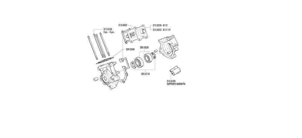 SP 1125920 POLINI Motor Kurbelgehäuse passend fuer MOTOBECANE 51