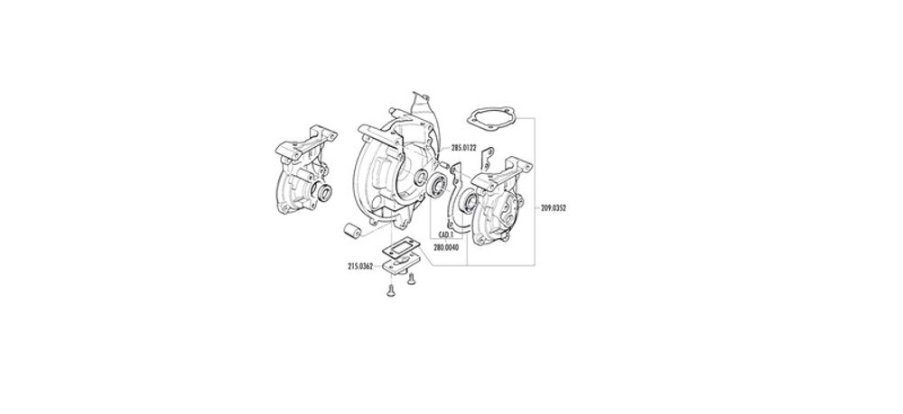 SP 1125922 POLINI Motor Kurbelgehäuse passend fuer PIAGGIO BOXER