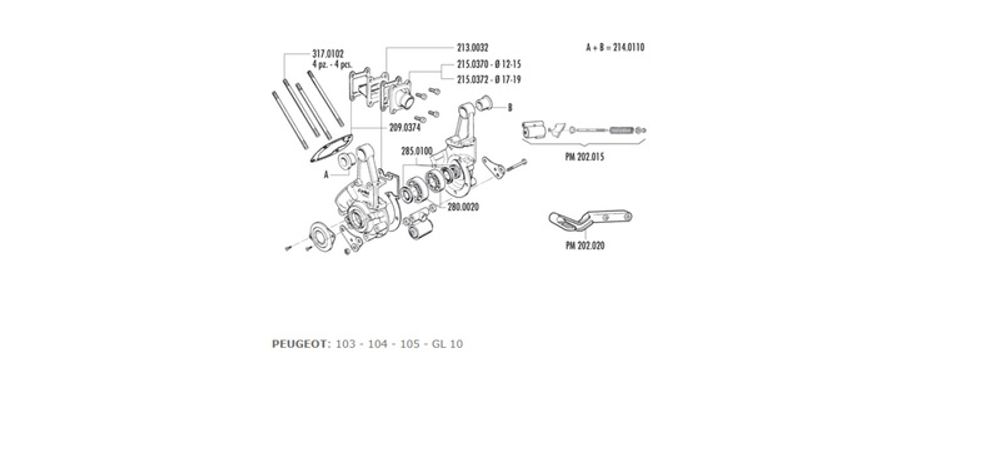 SP 1126049 POLINI Kurbelgehäuse PGT mit Halterung passend fuer MALAGUTI F12 PHANTOM 50