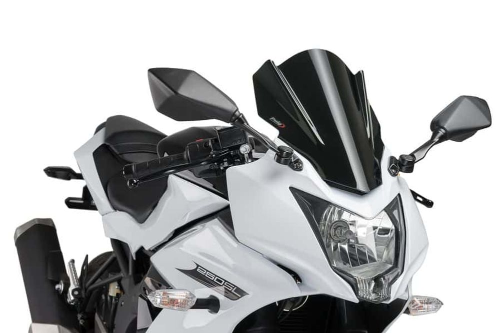 PUIG 7630N Z-Racing Scheibe passend fuer KAWASAKI NINJA 250SL Schwarz