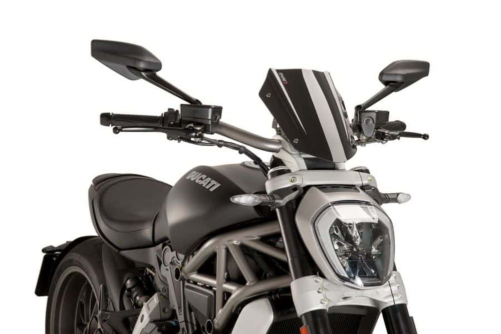 PUIG 8921N New Generation Verstellbare passend fuer DUCATI X DIAVEL Schwarz