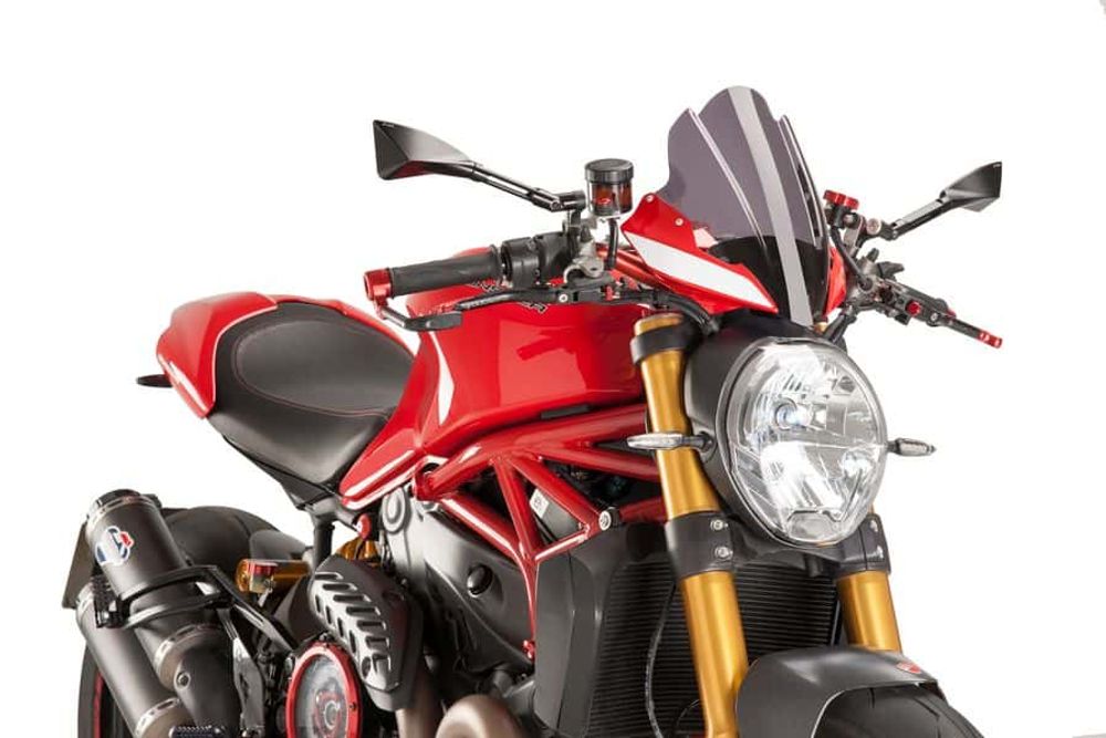 PUIG 8900F Sportscheibe passend fuer DUCATI MONSTER 1200 Stark getönt