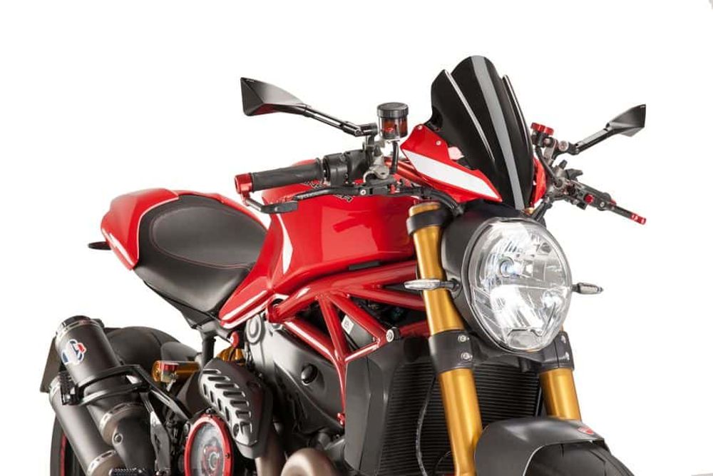 PUIG 8900N Sportscheibe passend fuer DUCATI MONSTER 1200 Schwarz