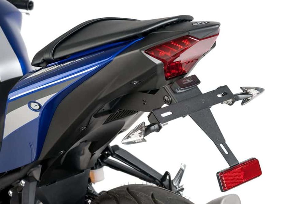 PUIG 7799N Kennzeichenhalters passend fuer YAMAHA YZF-R3 Schwarz