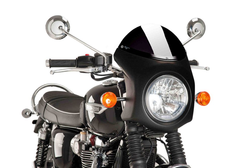 Puig 9176N Retro-Verkleidungscheibe für Triumph BONNEVILLE T120 2016 Schwarz