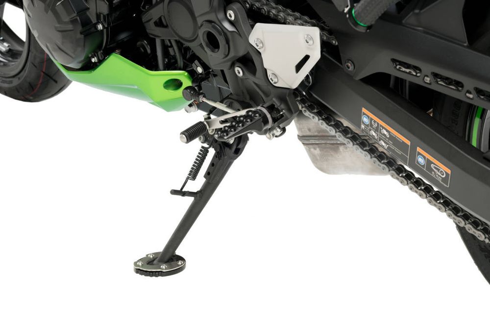 PUIG 20198N Fusstandverbreiterung mit Standardaufhängung passend fuer KAWASAKI Z1000SX Schwarz