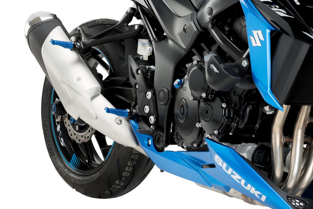 PUIG 9192A R-Fighter Fußrasten passend fuer SUZUKI GSX-R750 Blau