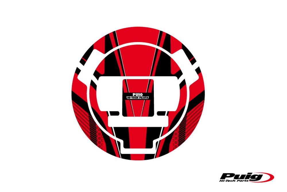 PUIG 6300R Tankdeckelabdeckungen Radikal passend fuer BMW S1000RR Rot